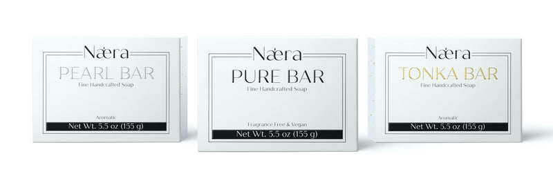 Naera Luxury Soap | Pure Bar, Pearl Bar, Tonka Bar | Luxurious virgin fruit oil bar soap handcrafted in the USA. Tags: Pearl Soap, Tonka Soap, Pure Soap, Bar Soap, Best of Nature Beauty, Pearl Soap, Tonka Soap, Pure Soap, Best of Nature Beauty, High End Bar Soap, Men's Soap, Women's Soap, Gender Neutral Soap, Clean Soap, Sustainable Soap, Plastic Free Packaging Soap